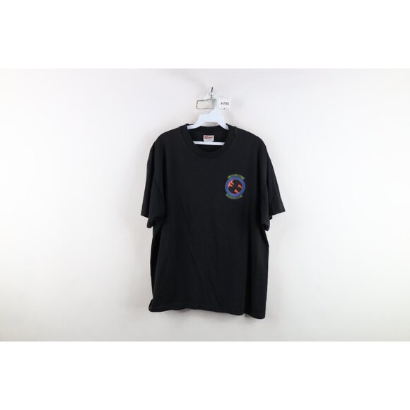Vintage 90s Mens Large Faded 8th Special Operations Squadron Black Birds T-Shirt - Picture 1 of 12